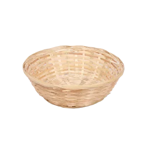 9" Round Bamboo Packing Basket Tray